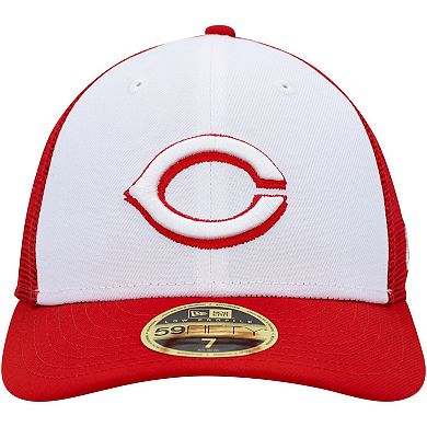 Men's New Era White/Red Cincinnati Reds 2023 On-Field Batting Practice Low Profile 59FIFTY Fitted Hat