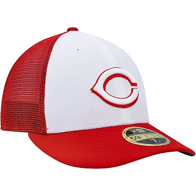 Men's New Era White/Red Cincinnati Reds 2023 On-Field Batting Practice Low Profile 59FIFTY Fitted Hat
