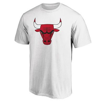 Men's Fanatics Branded White Chicago Bulls Primary Mascot Logo T-Shirt