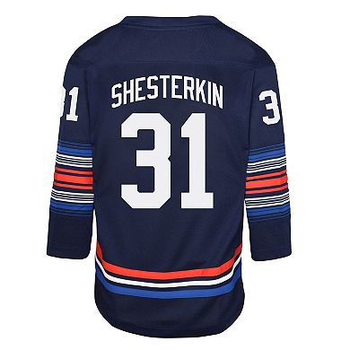 Youth Igor Shesterkin Navy New York Rangers Alternate Replica Player Jersey