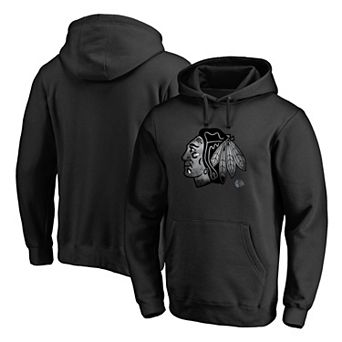 Men's Black Chicago Blackhawks Core Smoke Pullover Hoodie