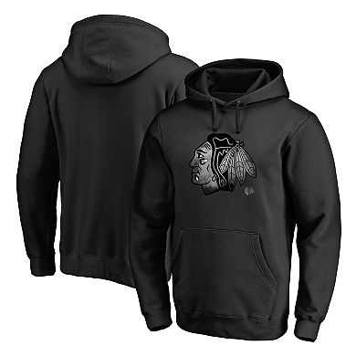 Men's Black Chicago Blackhawks Core Smoke Pullover Hoodie