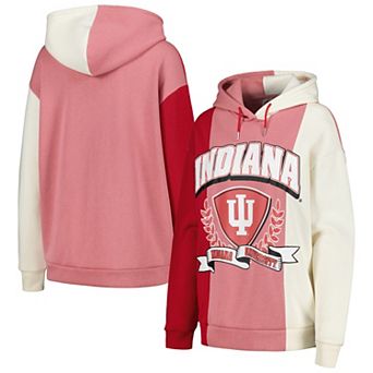 Women's Gameday Couture Crimson Indiana Hoosiers Hall of Fame Colorblock Pullover Hoodie
