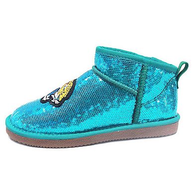 Women's Cuce  Teal Jacksonville Jaguars Sequin Ankle Boots