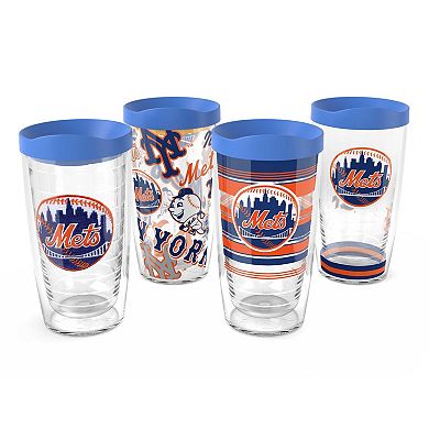 Tervis New York Mets Four-Pack 16oz. Classic Tumbler Set