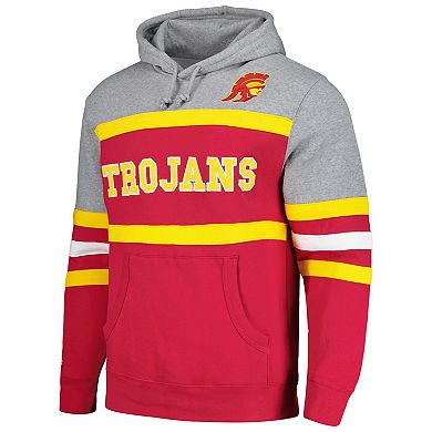 Men's Mitchell & Ness Cardinal USC Trojans Head Coach Pullover Hoodie