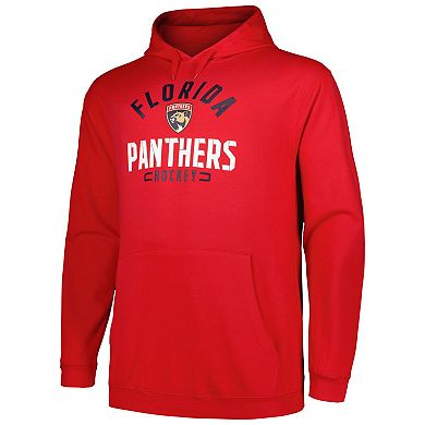 Men's Profile Red Florida Panthers Big & Tall Arch Over Logo Pullover Hoodie
