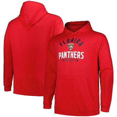 Men's Profile Red Florida Panthers Big & Tall Arch Over Logo Pullover Hoodie