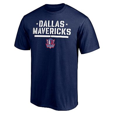 Men's Fanatics Branded Navy Dallas Mavericks Hoops For Troops Trained T-Shirt