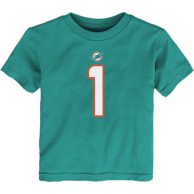 Toddler Nike Tua Tagovailoa Aqua Miami Dolphins Player Name & Number T-Shirt