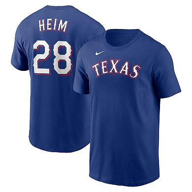 Men's Nike Jonah Heim Royal Texas Rangers Player Name & Number T-Shirt
