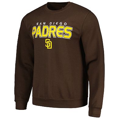 Men's Stitches  Brown San Diego Padres Pullover Sweatshirt
