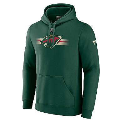 Men's Fanatics Green Minnesota Wild Authentic Pro Secondary Pullover Hoodie
