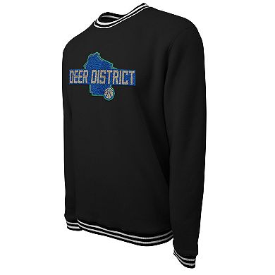 Unisex Stadium Essentials Black Milwaukee Bucks 2023/24 City Edition Club Level Pullover Sweatshirt