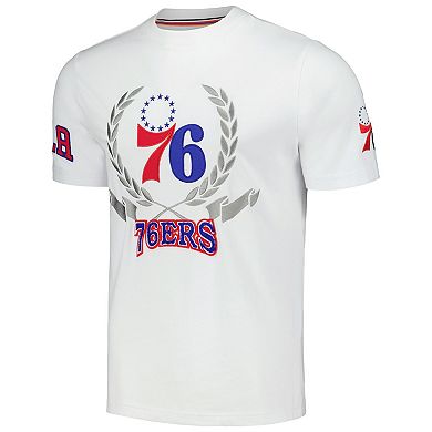 Unisex FISLL White Philadelphia 76ers Heritage Crest T-Shirt