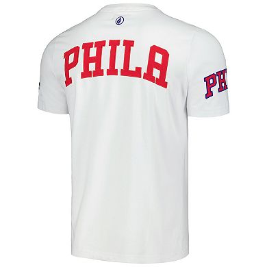 Unisex FISLL White Philadelphia 76ers Heritage Crest T-Shirt