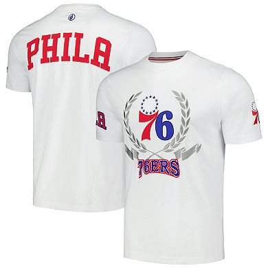 Unisex FISLL White Philadelphia 76ers Heritage Crest T-Shirt