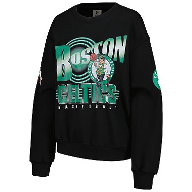 Women's Black Boston Celtics Oversized Pullover Sweatshirt