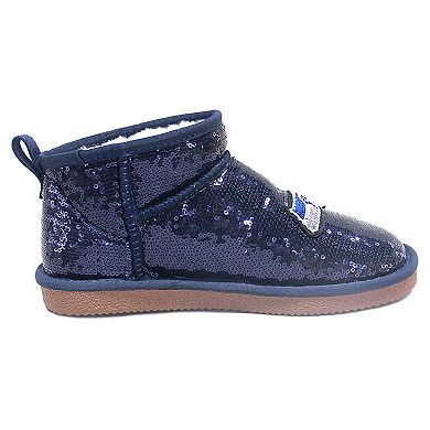 Women's Cuce  Navy Seattle Seahawks Sequin Ankle Boots