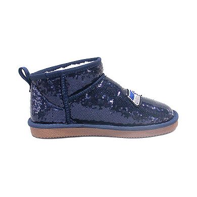 Women's Cuce  Navy Seattle Seahawks Sequin Ankle Boots
