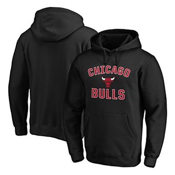 Men's Black Chicago Bulls Victory Arch Pullover Hoodie