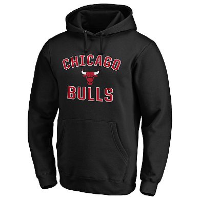 Men's Black Chicago Bulls Victory Arch Pullover Hoodie