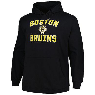 Men's Profile Black Boston Bruins Big & Tall Arch Over Logo Pullover Hoodie