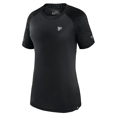 Women's Fanatics Branded Black Pittsburgh Penguins Authentic Pro Tech T-Shirt