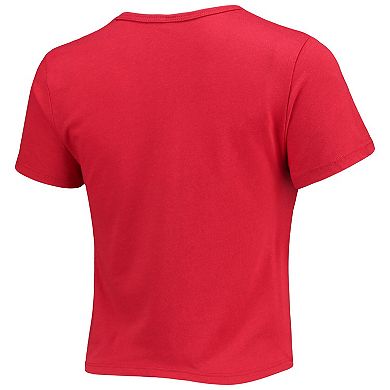 Women's ZooZatz Red Georgia Bulldogs Core Laurels Cropped T-Shirt