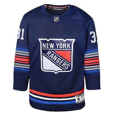 Youth Igor Shesterkin Navy New York Rangers Alternate Premier Player Jersey