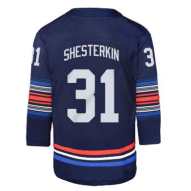 Youth Igor Shesterkin Navy New York Rangers Alternate Premier Player Jersey