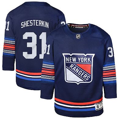 Youth Igor Shesterkin Navy New York Rangers Alternate Premier Player Jersey