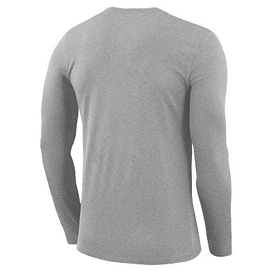 Men's Nike Heather Gray Colorado Buffaloes Legend Wordmark Performance Long Sleeve T-Shirt