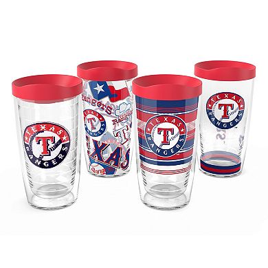 Tervis Texas Rangers Four-Pack 16oz. Classic Tumbler Set