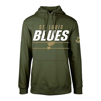Men's Levelwear Olive St. Louis Blues DeltaÂ Podium Fleece Pullover Hoodie
