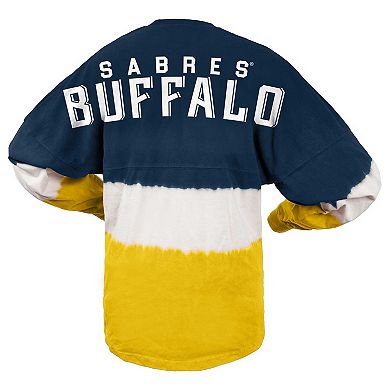 Women's Fanatics Branded Navy/Gold Buffalo Sabres Ombre Long Sleeve T-Shirt