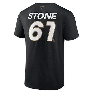Men's Fanatics Branded Mark Stone Black Vegas Golden Knights Authentic Pro Prime Name & Number T-Shirt