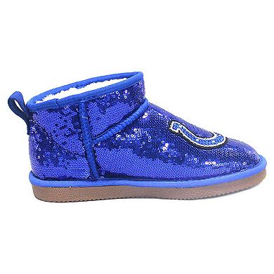 Women's Cuce  Royal Indianapolis Colts Sequin Ankle Boots