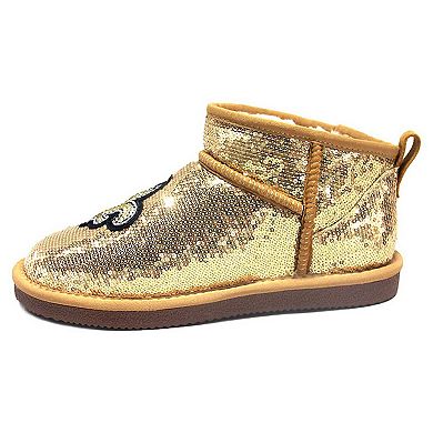 Women's Cuce Gold New Orleans Saints Sequin Ankle Boots