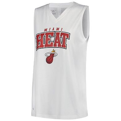 Women's Levelwear White Miami Heat Paisley Peekaboo Tank Top