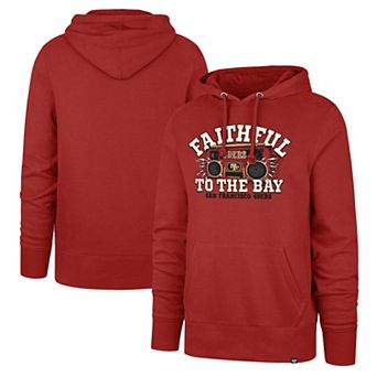 Men's '47 Scarlet San Francisco 49ers Faithful to the Bay Regional Headline Pullover Hoodie