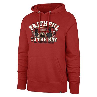 Men's '47 Scarlet San Francisco 49ers Faithful to the Bay Regional Headline Pullover Hoodie