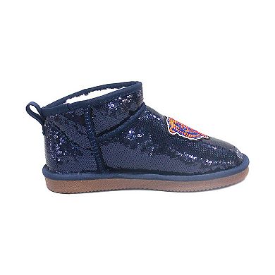 Women's Cuce Navy Chicago Bears Sequin Ankle Boots