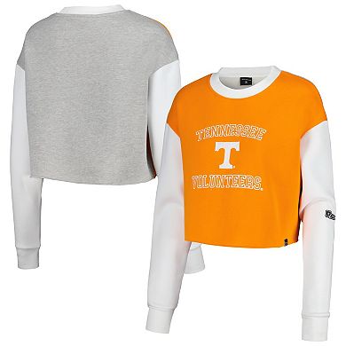 Women's Hype and Vice Tennessee Orange Tennessee Volunteers Colorblock Rookie Crew Pullover Sweatshirt