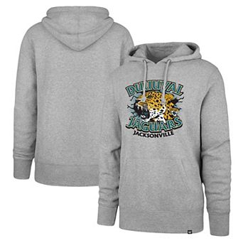 Men's '47 Gray Jacksonville Jaguars DUUUVAL Regional Headline Pullover Hoodie