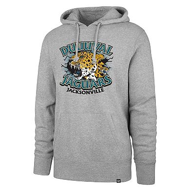 Men's '47 Gray Jacksonville Jaguars DUUUVAL Regional Headline Pullover Hoodie