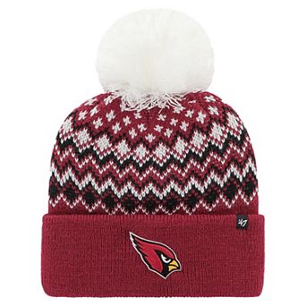 Women's '47 Cardinal Arizona Cardinals Elsa Cuffed Pom Knit with Hat