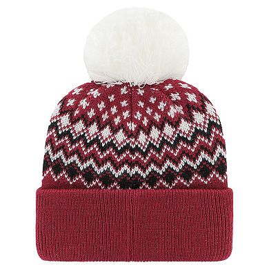 Women's '47 Cardinal Arizona Cardinals Elsa Cuffed Pom Knit with Hat