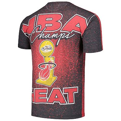 Men's Mitchell & Ness Red Miami Heat Hardwood Classics 2006 NBA Champions Champ City T-Shirt