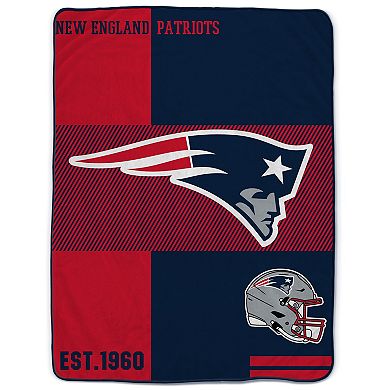 "Pegasus New England Patriots 60"" x 80"" Sherpa Throw Blanket"